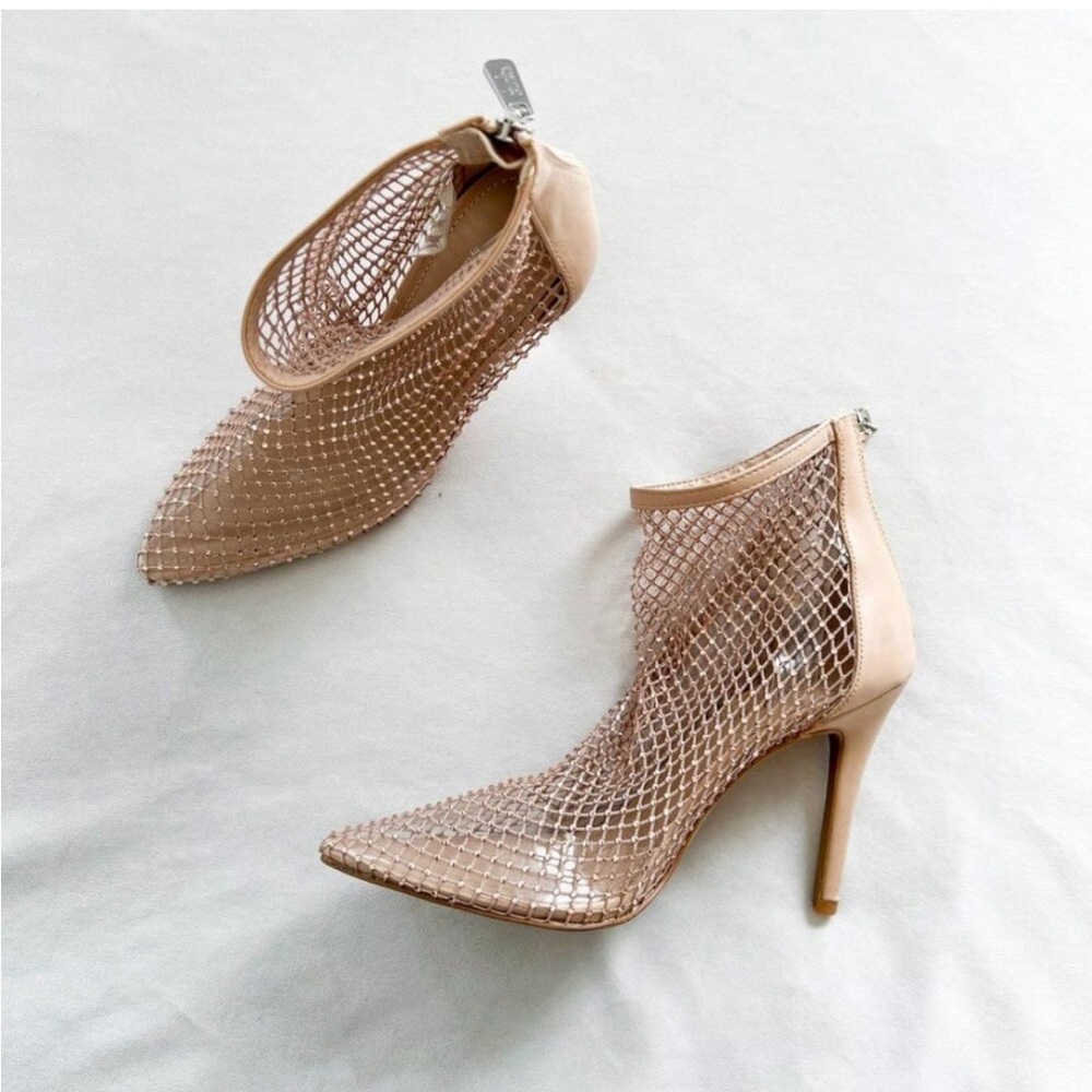 Charles David Rhinestone-Studded Mesh Booties - Picture 2 of 14